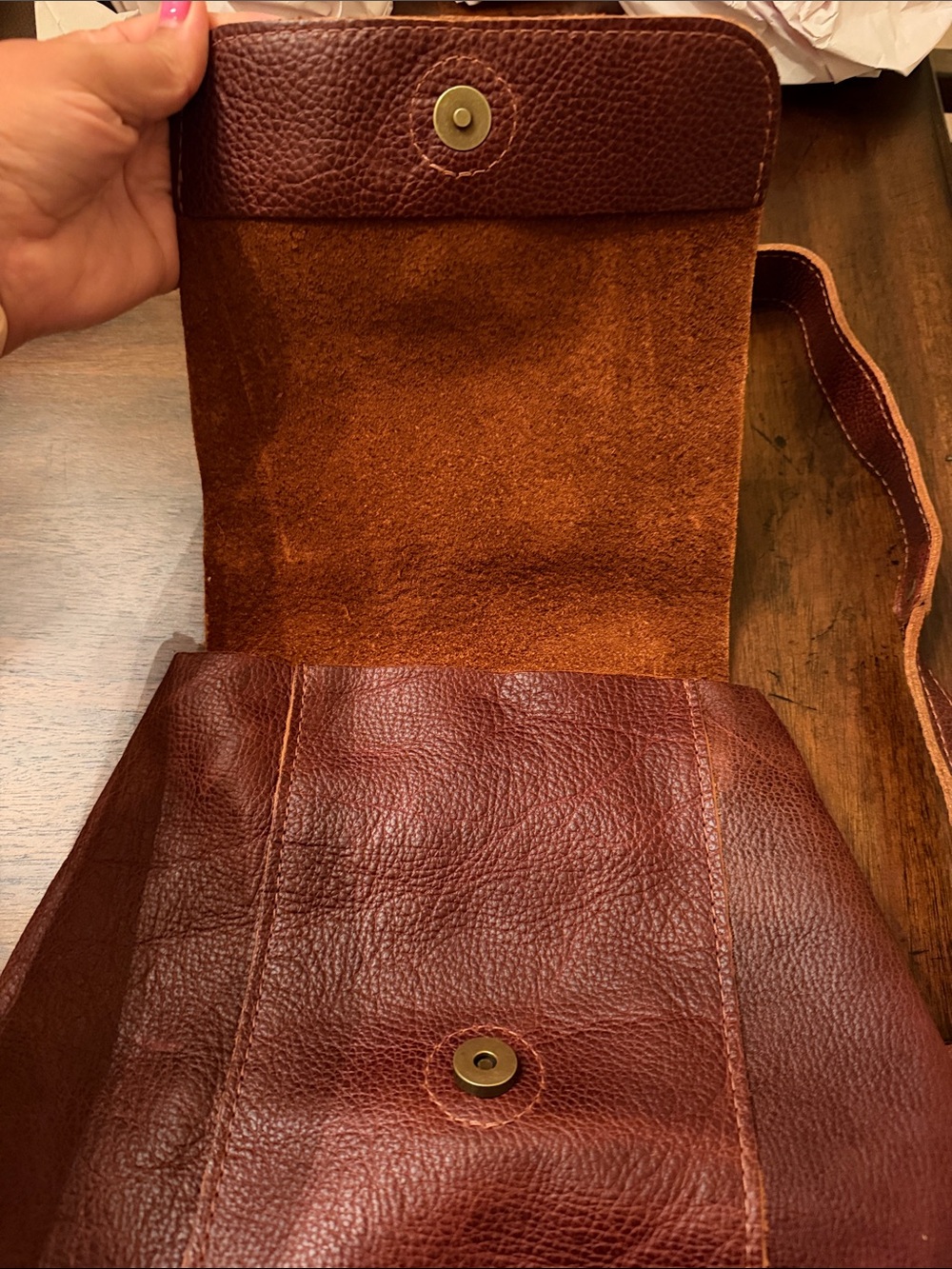Women’s Boston Nutmeg Leather Backpack - Picture 5 of 9